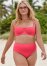 Venus Plus Size Uplift Balconette Top Bikini - Sunset Pink