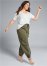 Venus Plus Size High Waisted Cargo Pants in Olive