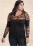 Venus Plus Size Seamless Fitted Cutout Top