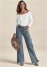 Venus New Vintage Lace-Up Jeans in Dark Cool Wash