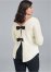 Venus Plus Size Bow Detail Sweater in Off White