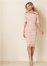 Venus Ruched Mesh Bodycon Dress - Light Pink