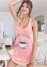 Venus Pink Multi Lace Back Nightgown