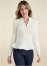 Venus Plus Size Half Zip Peplum Sweater in Off White