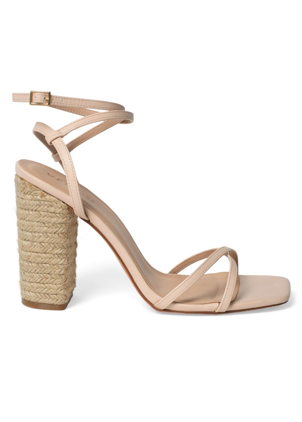 Venus Lori Block Heel Sandals in Nude