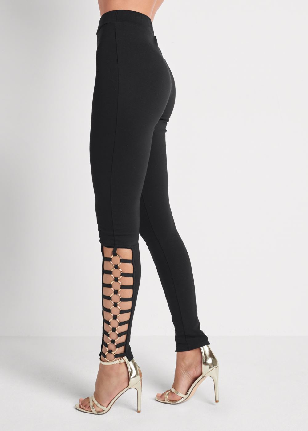Venus Ring Detail Leggings in Black