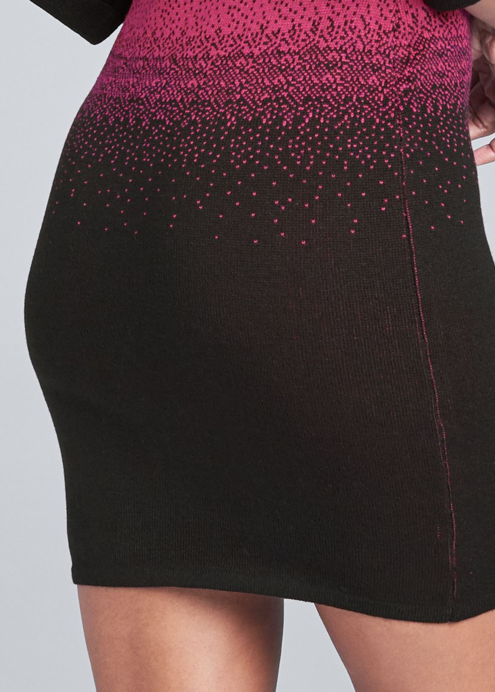 Venus Ombre Sweater Dress - Black & Pink