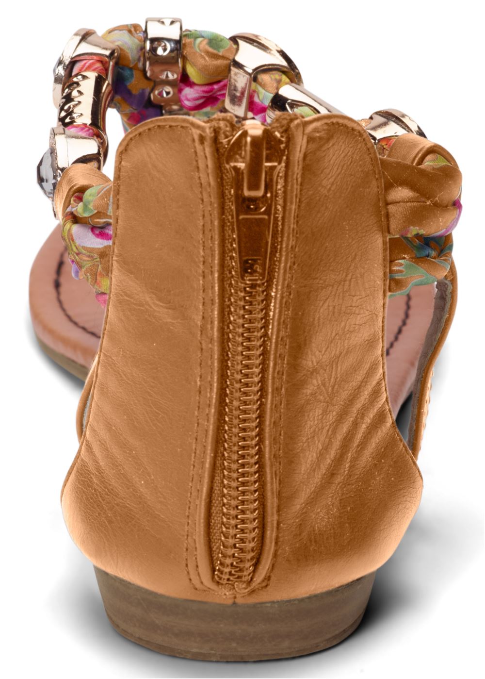 Venus Embellished Rope Sandals in Tan