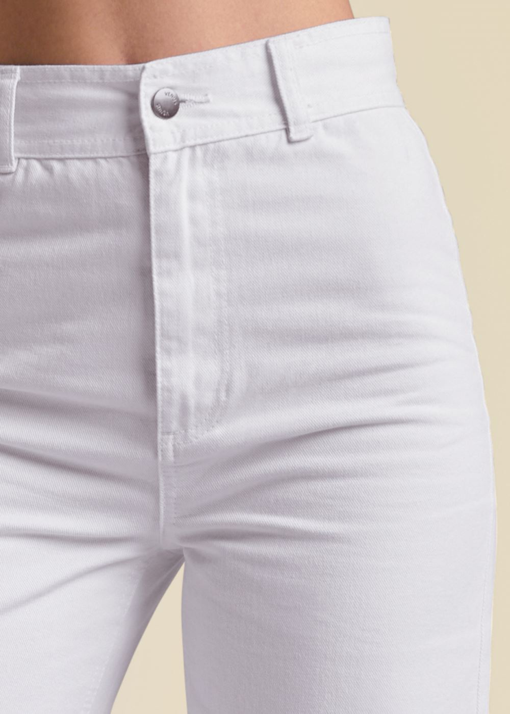 Venus New Vintage High Rise Jeans in White Denim