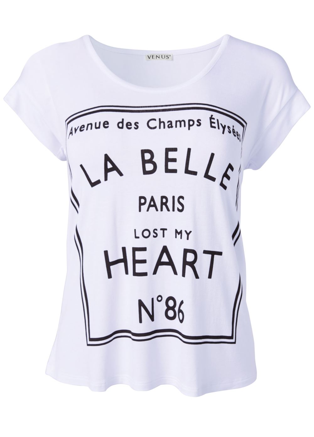 Venus Love Print Top in White