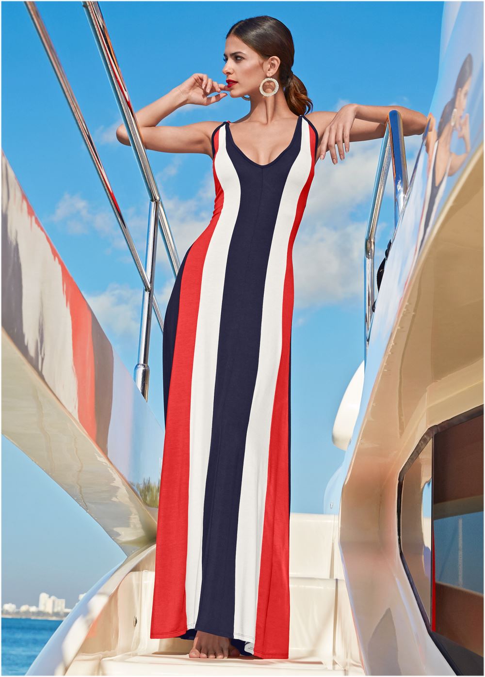Venus Color Block Maxi Dress - Multi