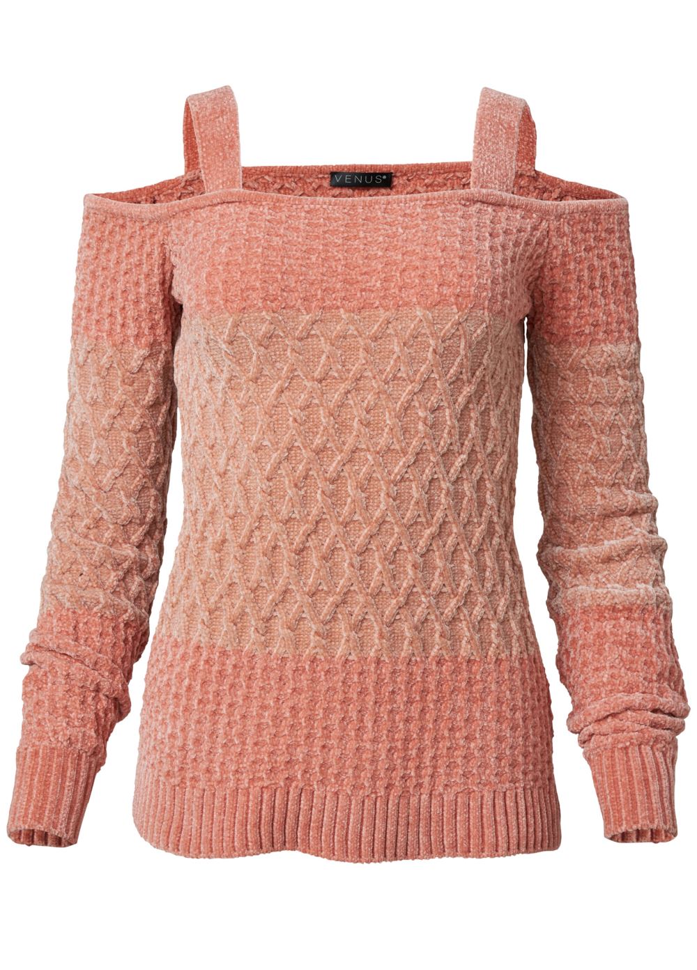 Venus VENUS | Chenille Sweater in Pink Multi