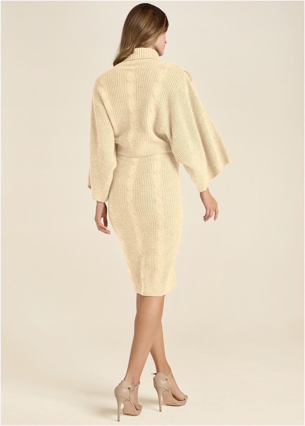 Venus Two-Piece Sweater Dress - Beige