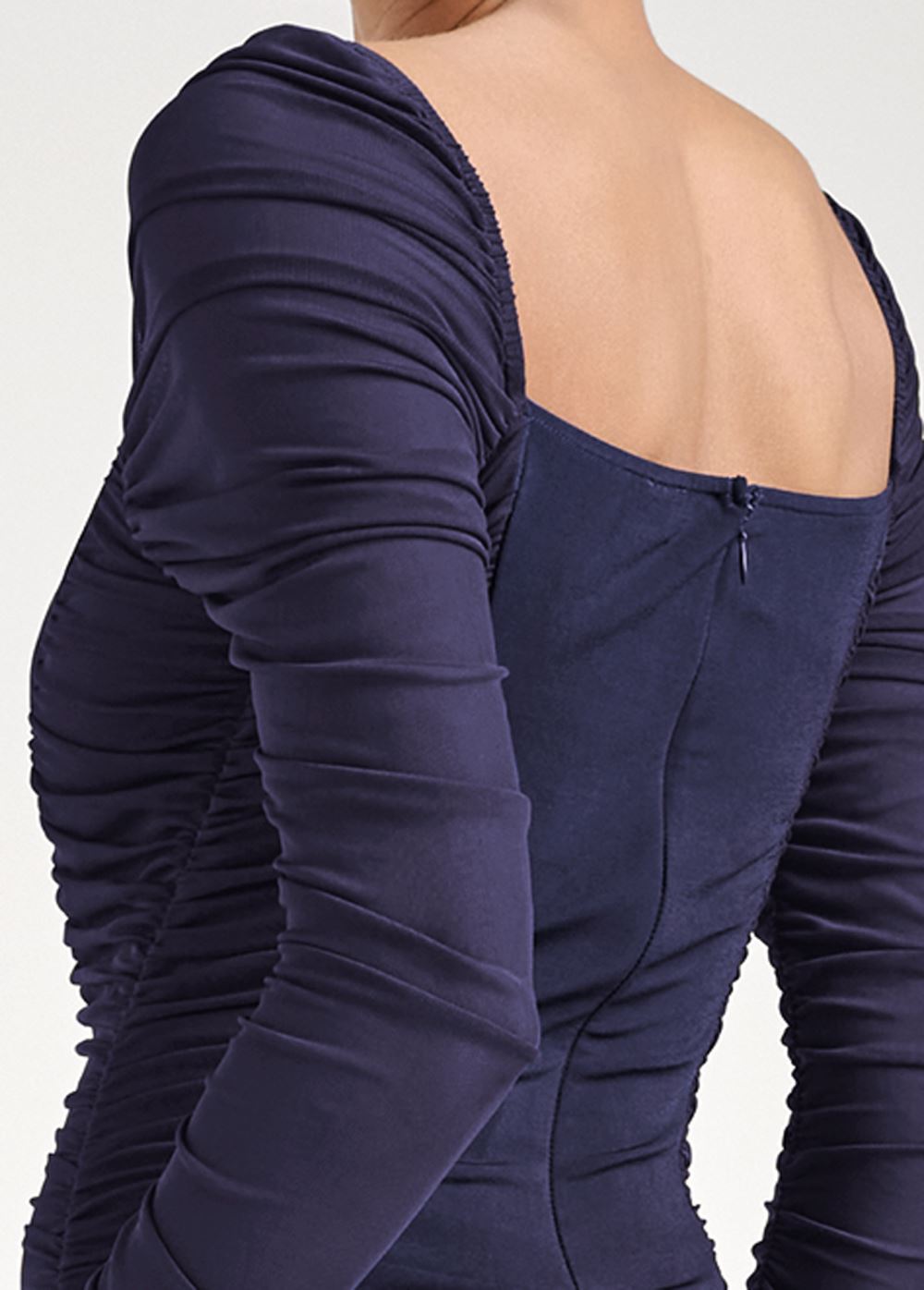 Venus Ruched Side Bodycon Dress - Navy