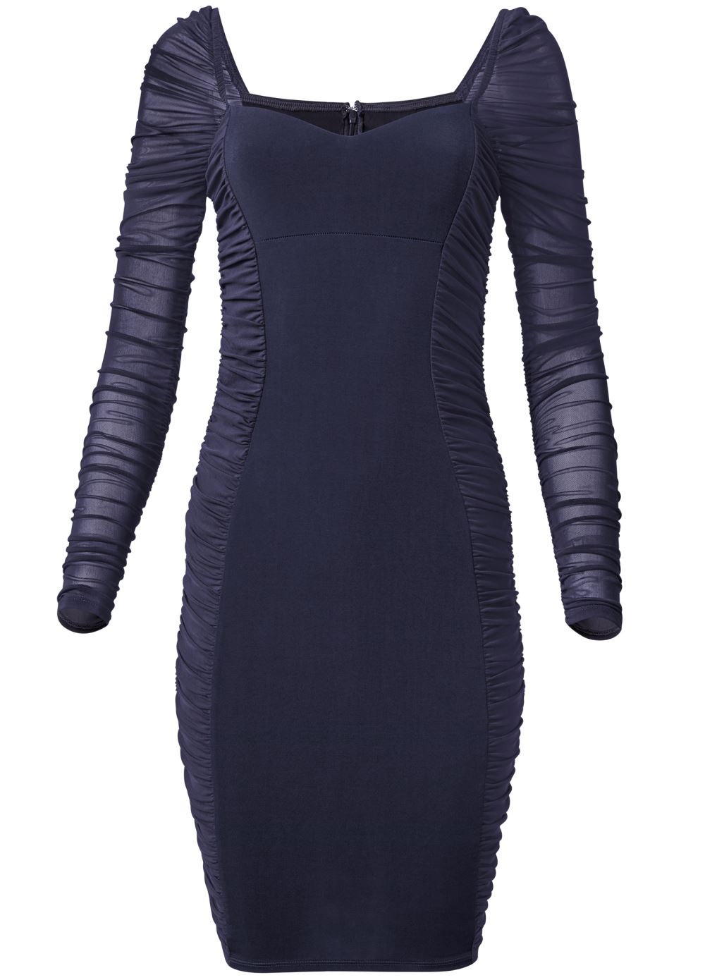Venus Ruched Side Bodycon Dress - Navy