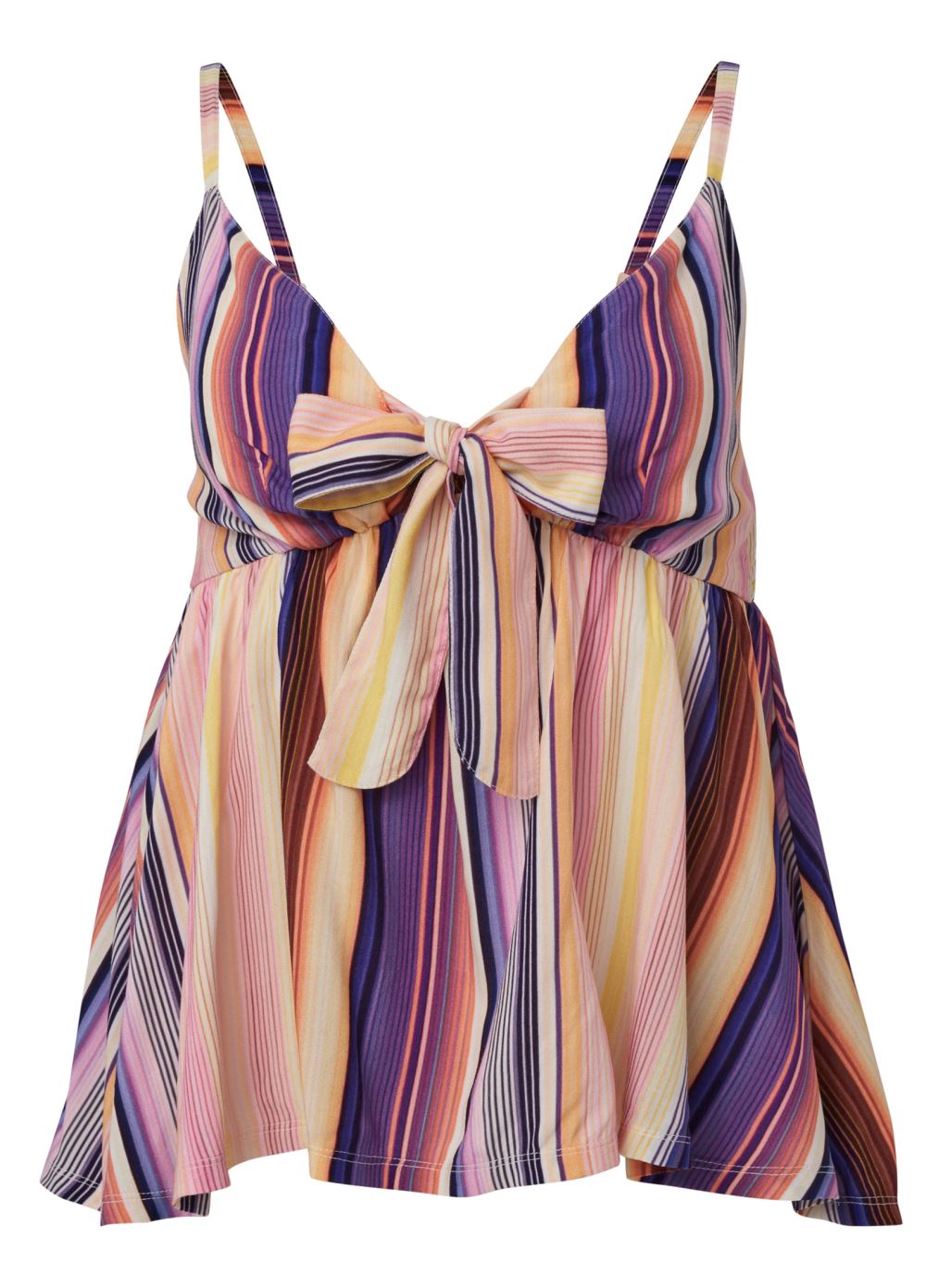 Venus Tie Front Tank in Multi