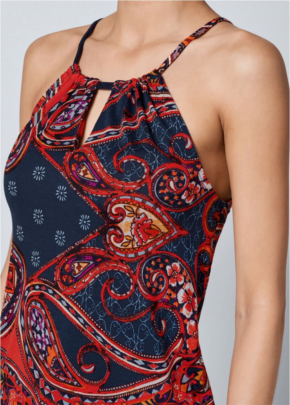 Venus Paisley Printed Tank in Navy Multi