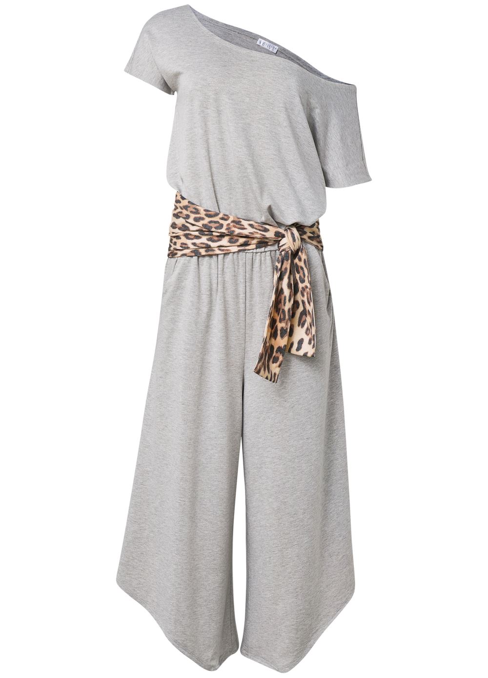 Venus Sand Dune Cheetah Jumpsuit in Grey Multi
