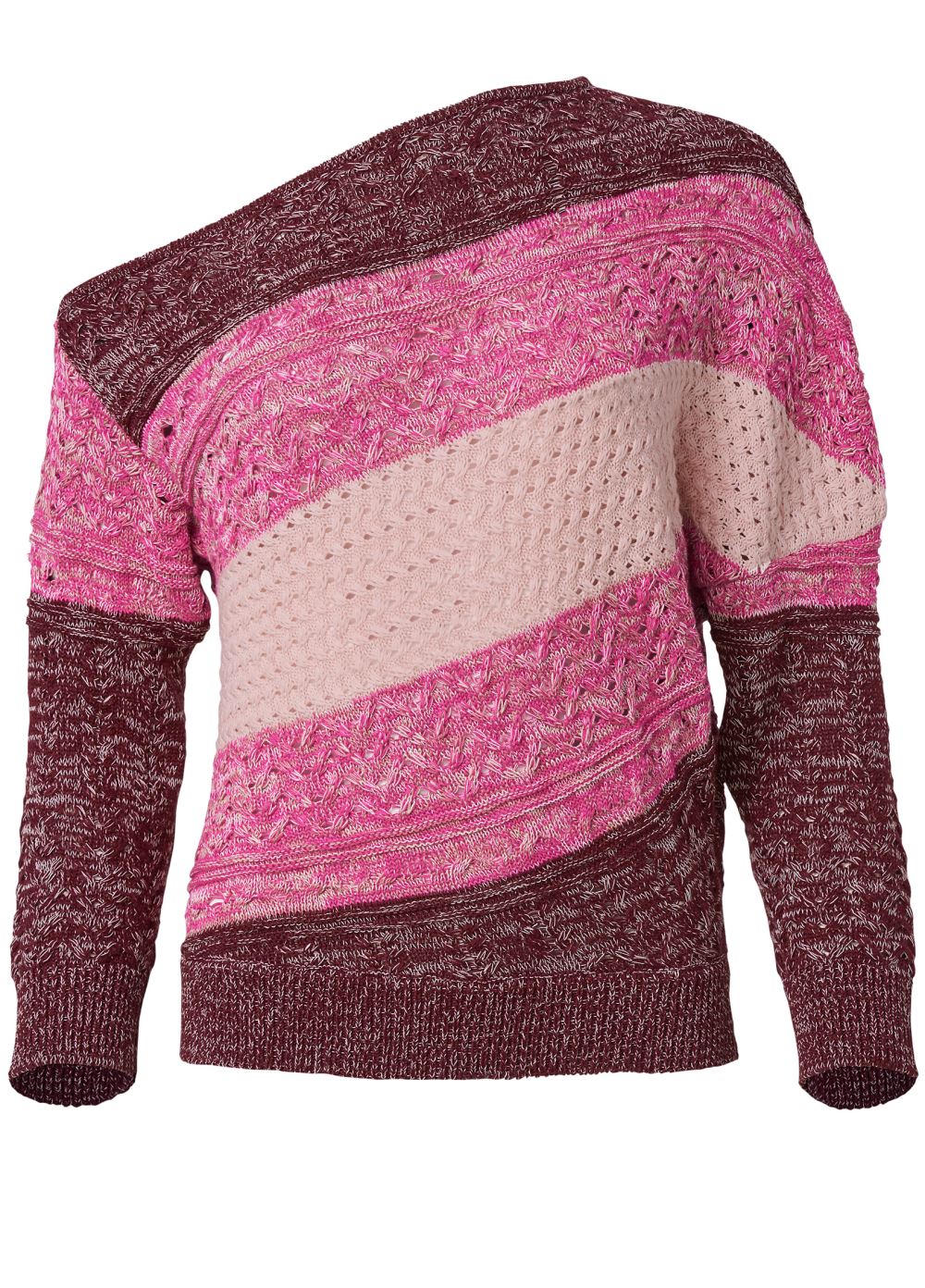 Venus VENUS | Off-Shoulder Sweater in Pink Multi