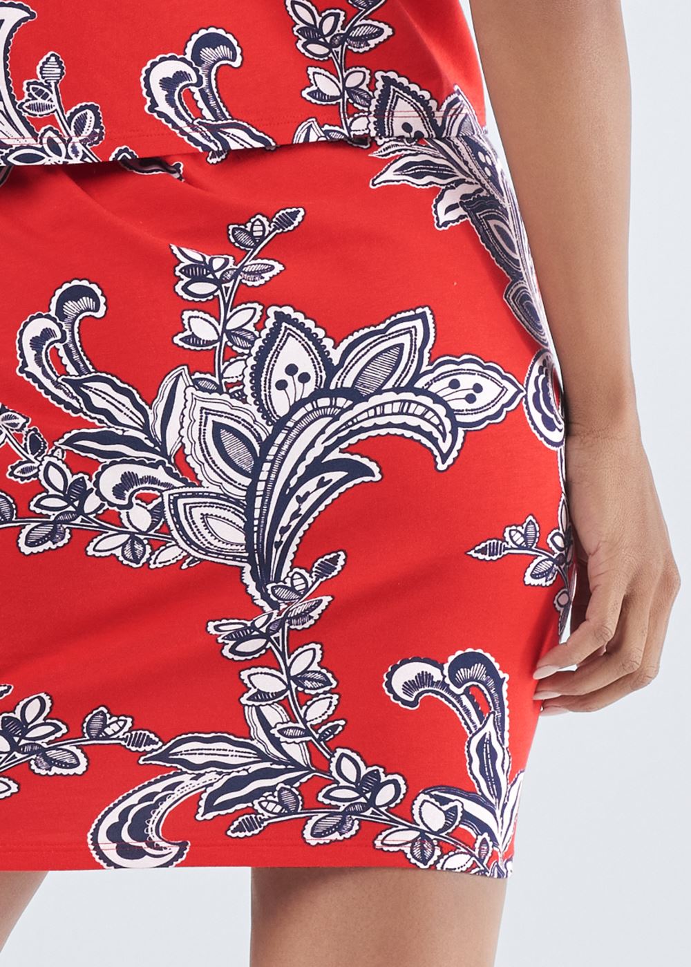 Venus Casual Tank Dress - Red And Blue