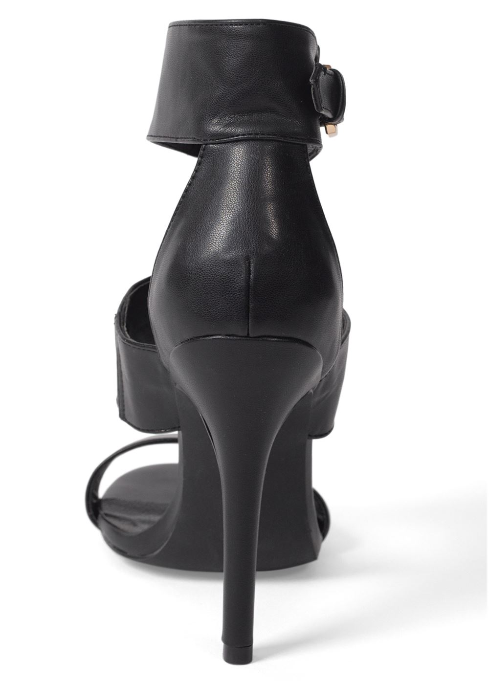Venus Multi Strap Open Toe Heels in Black