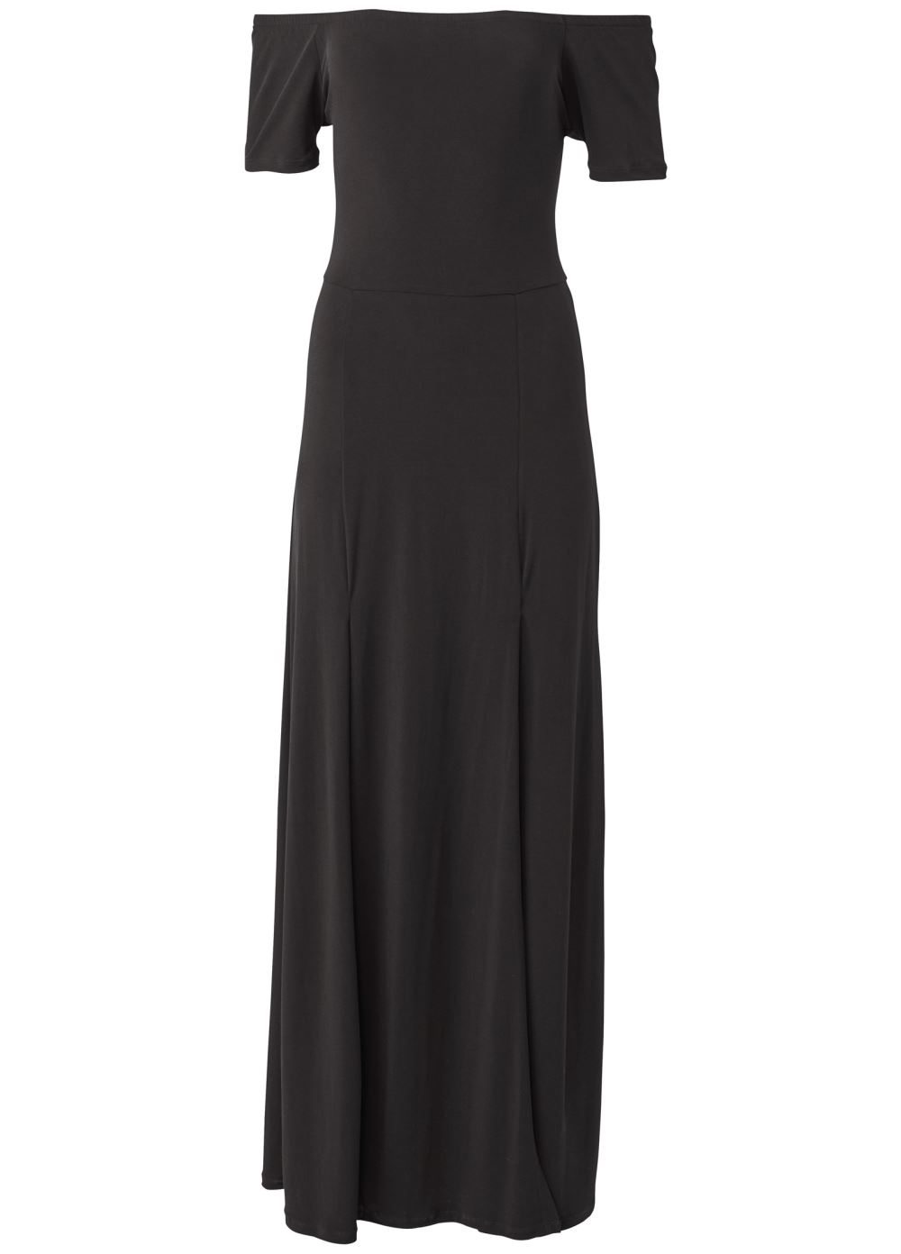 Venus Slit Detail Maxi Dress - Black