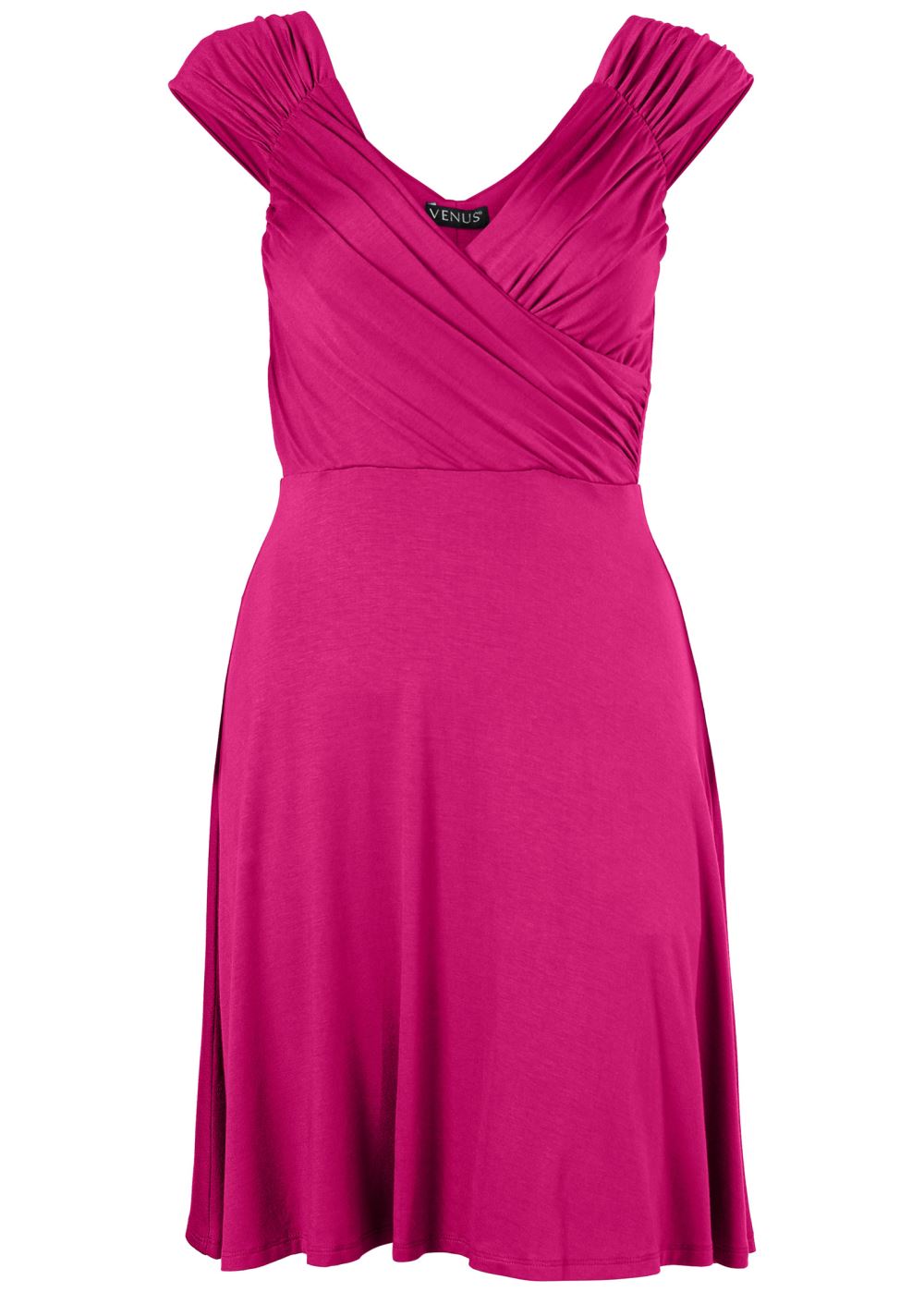 Venus Draped Front Dress - Pink