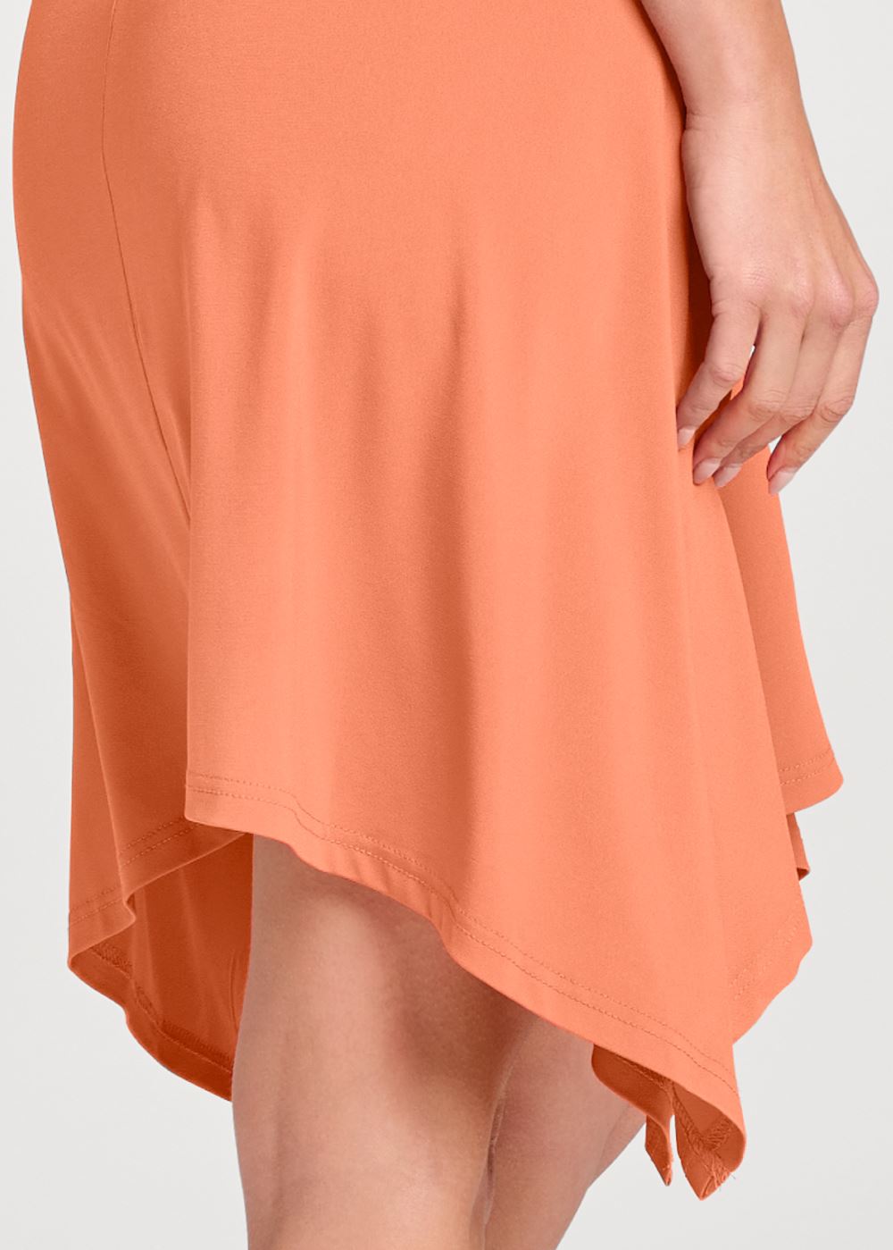 Venus Keyhole Detail A-Line Dress - Orange