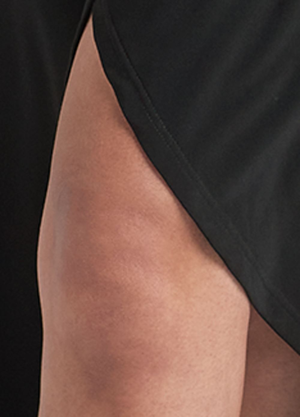 Venus High-Low Keyhole Dress - Black