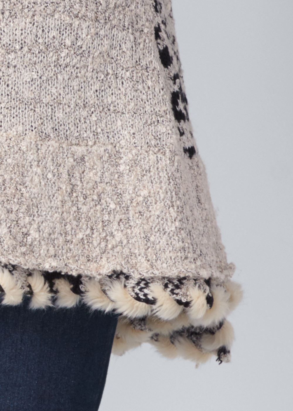 Venus VENUS | Mixed Print Duster in Cream & Black