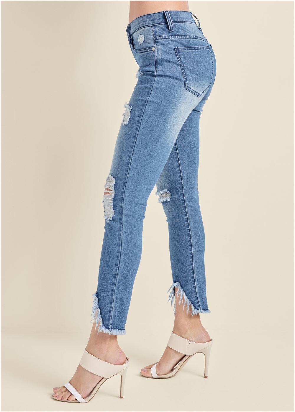 Venus Medium Wash TRIANGLE HEM JEANS
