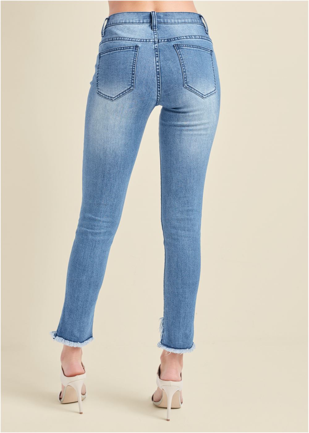 Venus Medium Wash TRIANGLE HEM JEANS