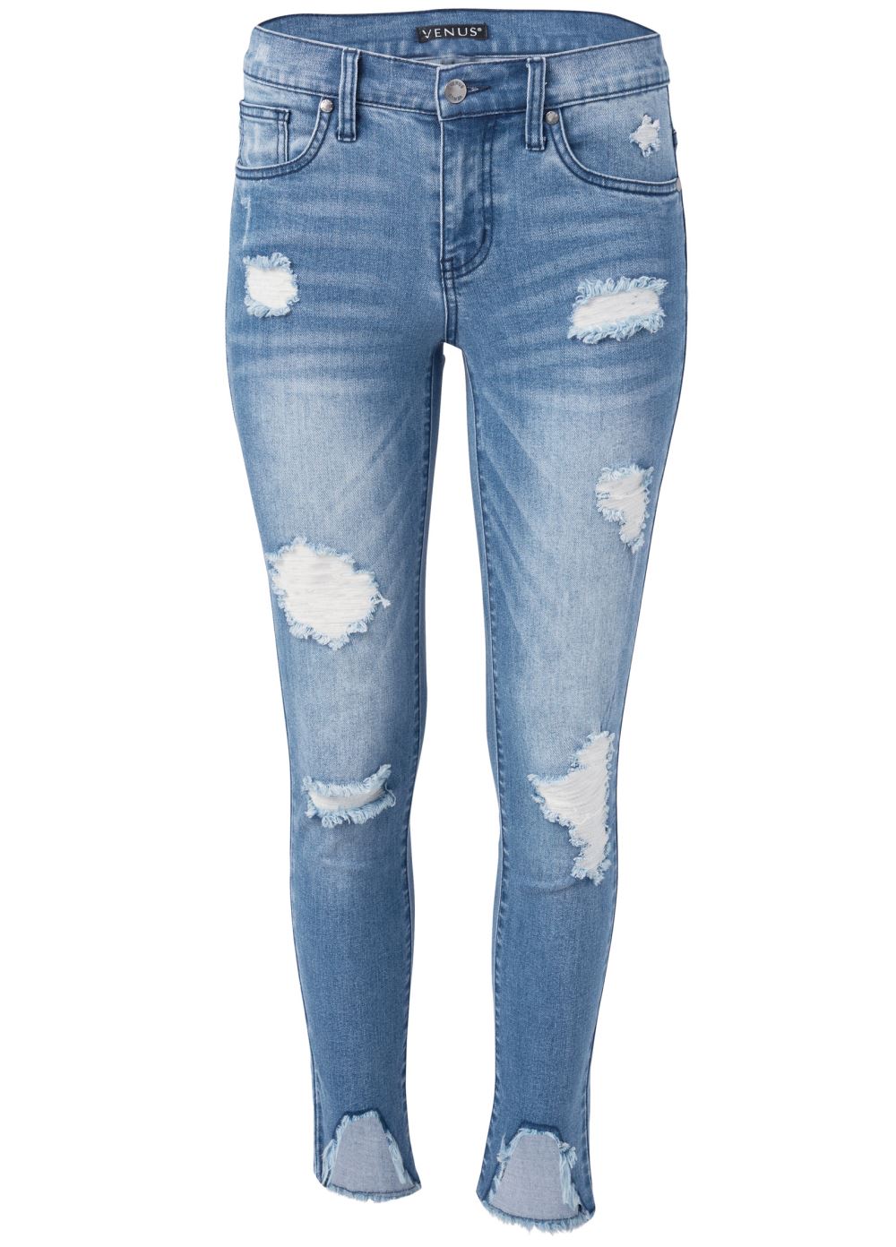 Venus Medium Wash TRIANGLE HEM JEANS