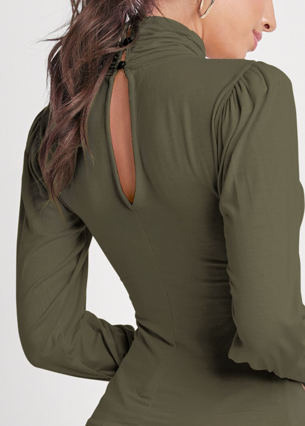 Venus Turtleneck Top in Olive