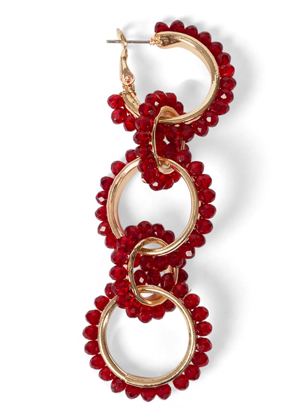 Venus Tier Hoop Dangle Earrings in Glare