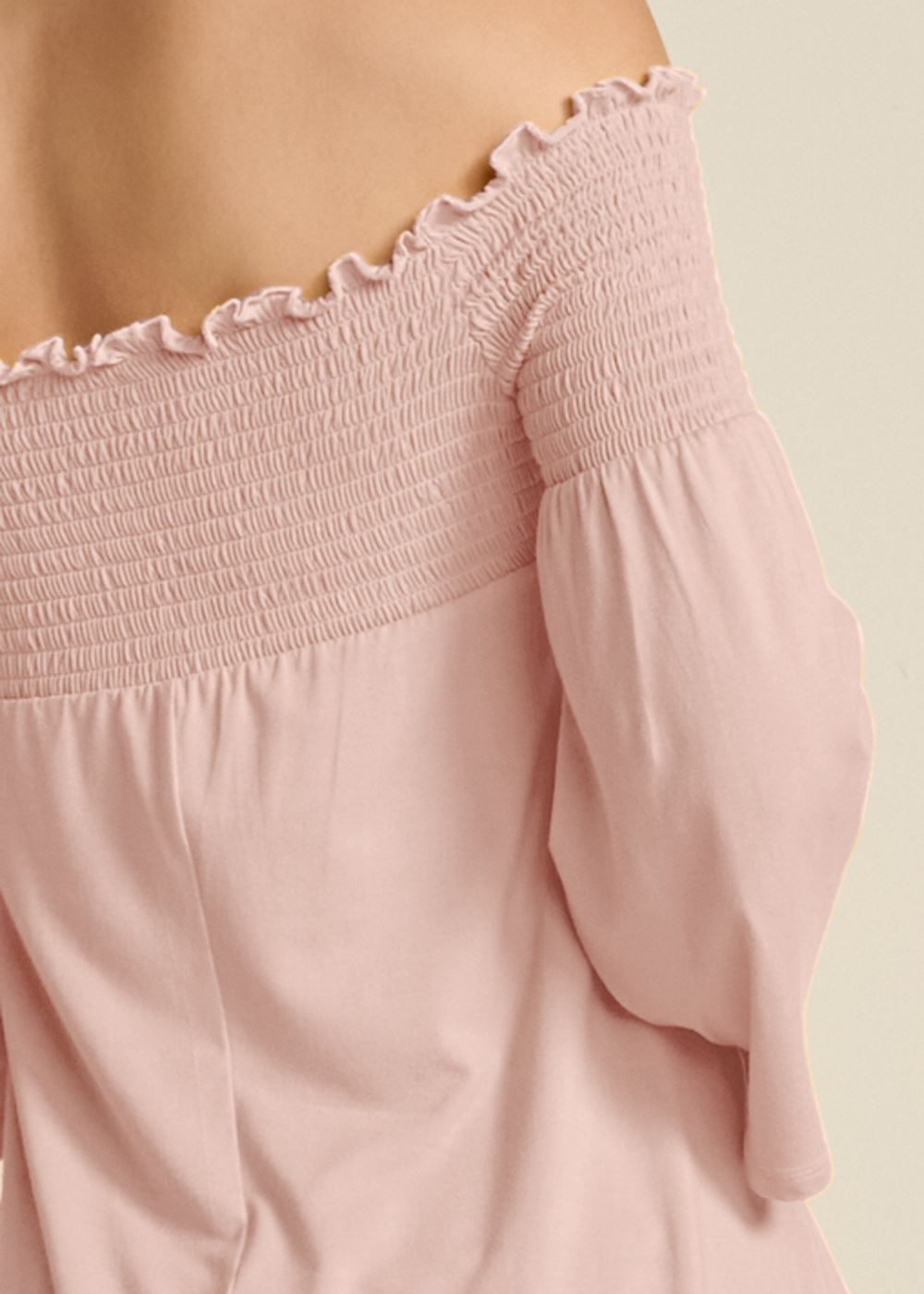 Venus Off-The-Shoulder Top in Light Pink