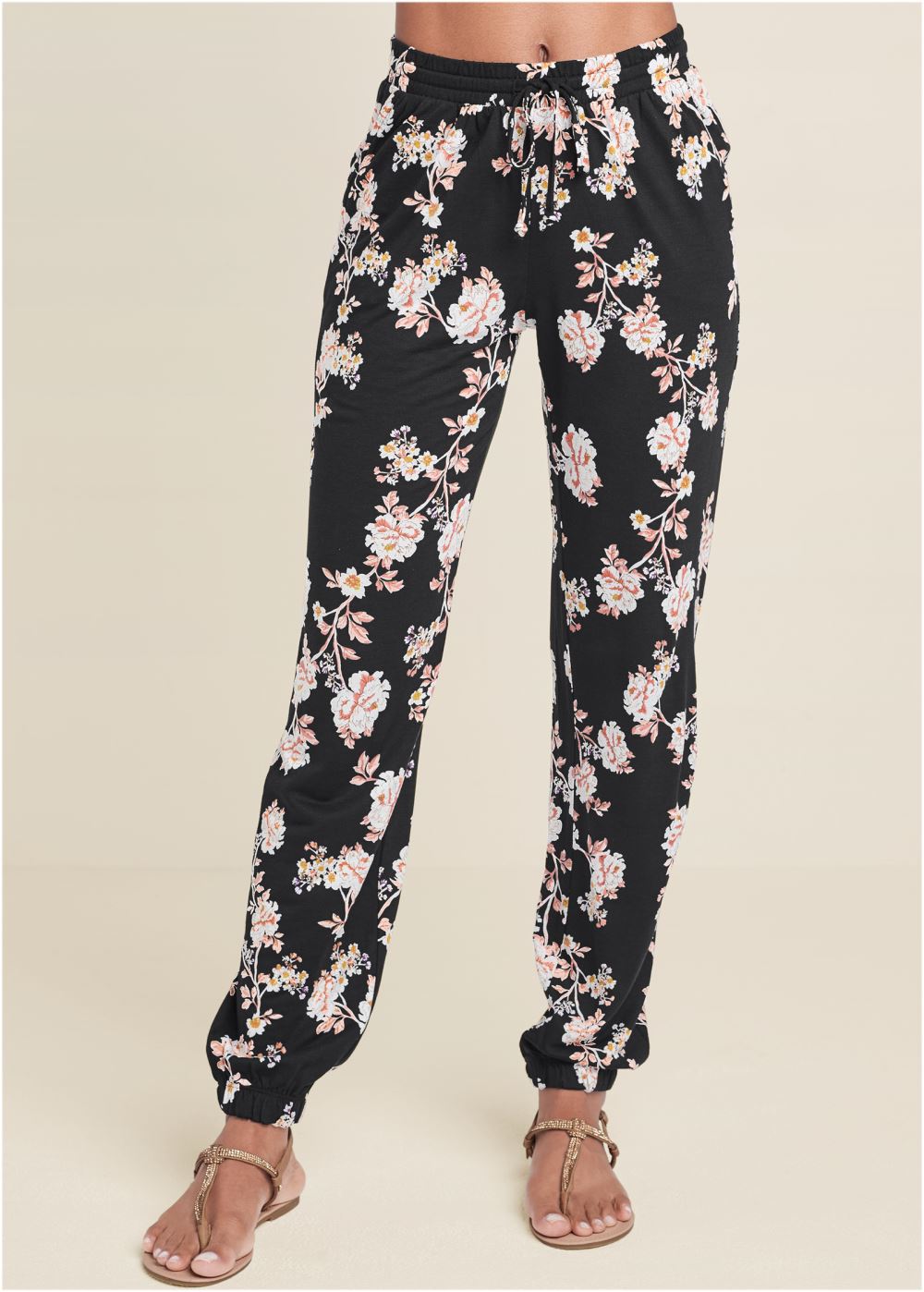 Venus Black FLORAL PRINTED PANTS