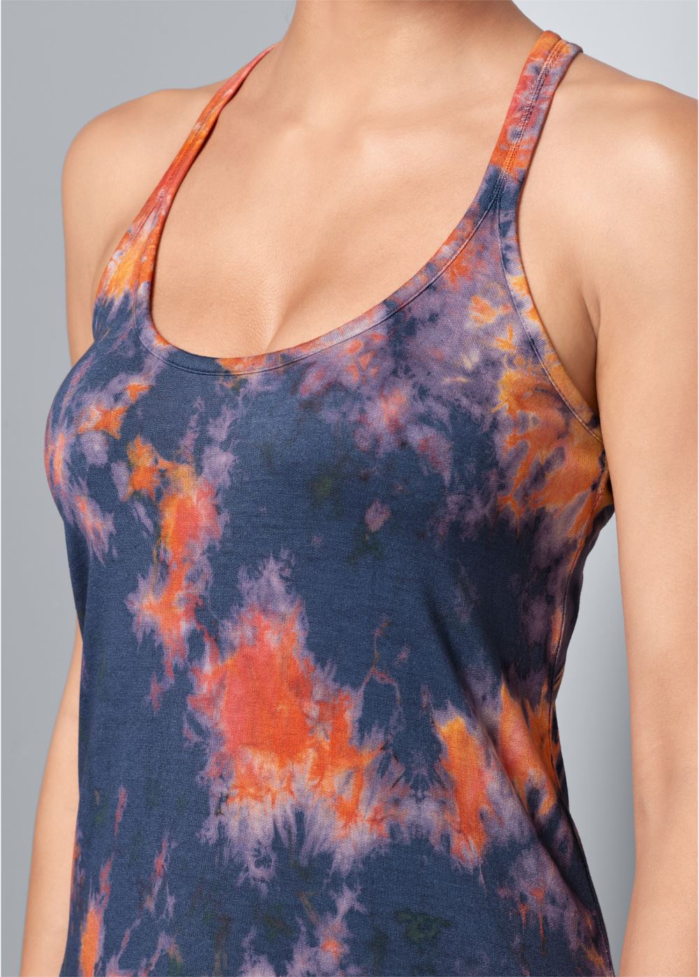 Venus Tie-Dye Tank Dress in Blue Multi