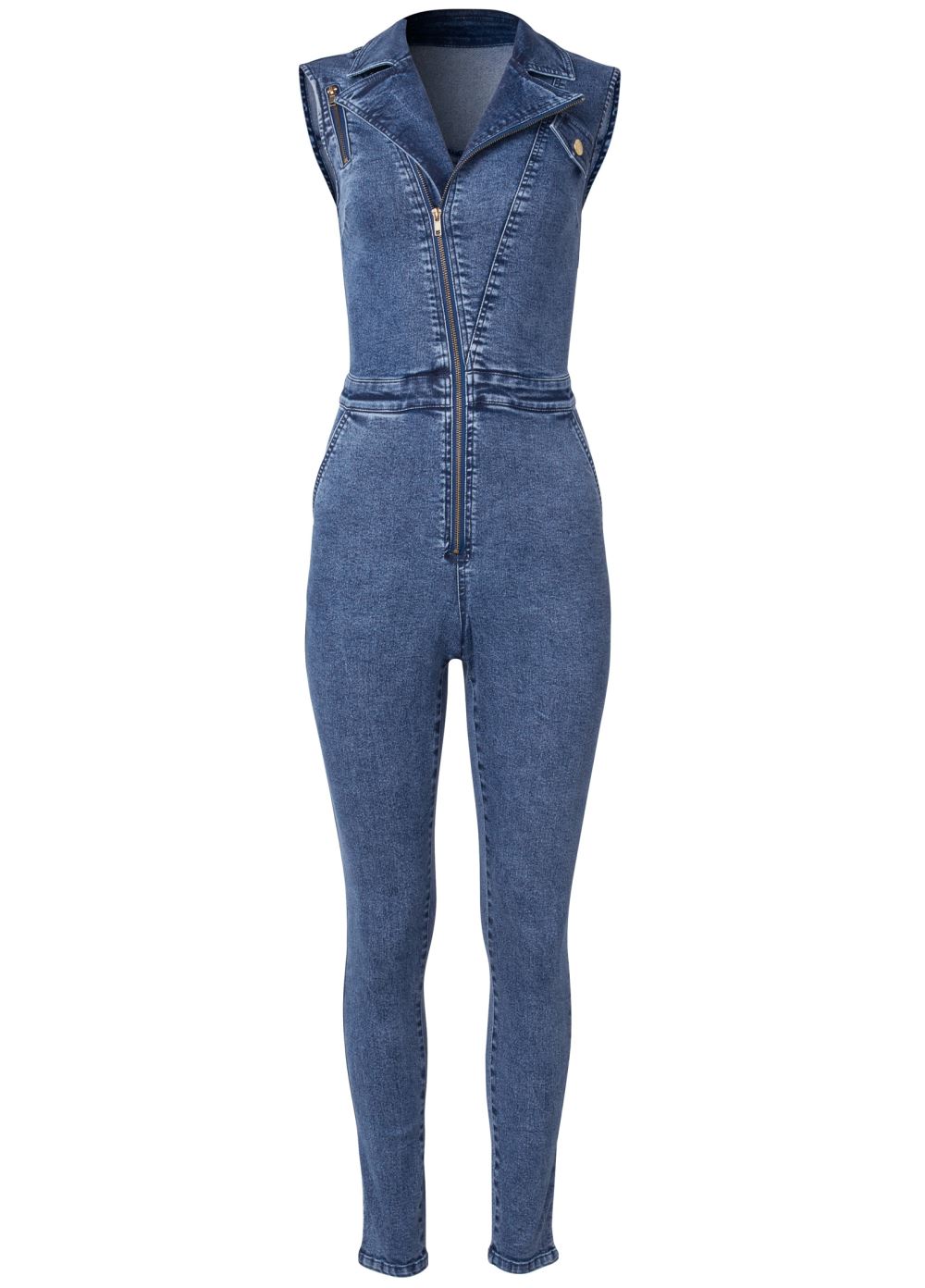 Venus Denim Jumpsuit in Medium Wash