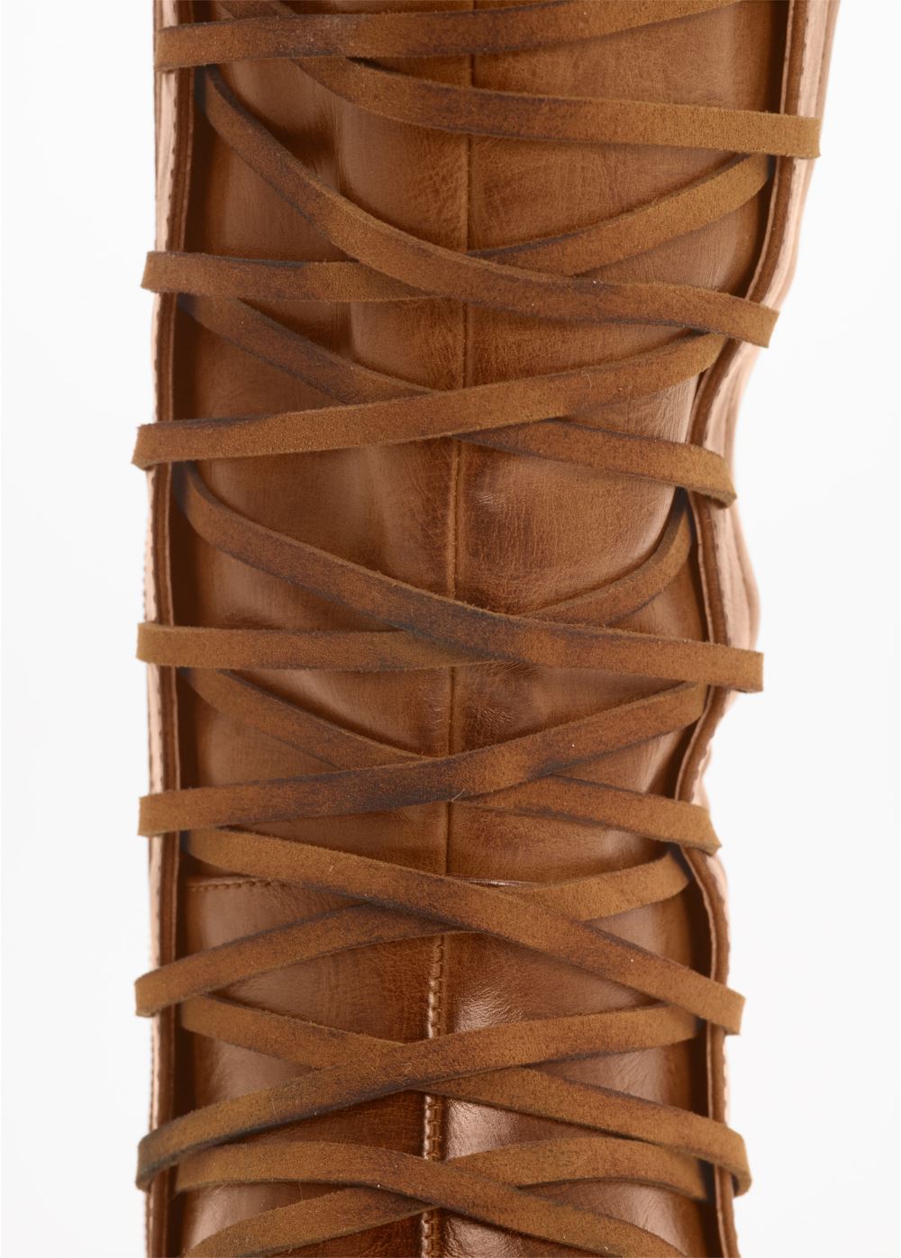 Venus Lace-Up Detail Boots in Camel