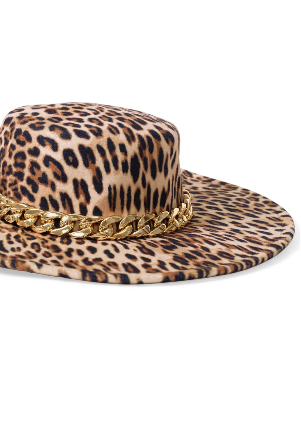 Venus Chain Detail Fedora in Leopard
