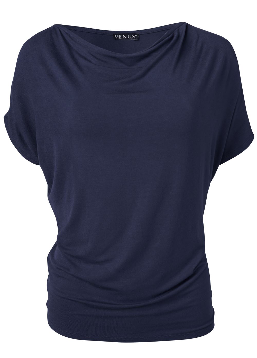 Venus Basic Flounce Top in Navy