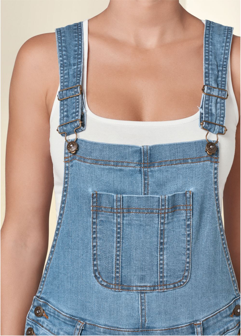 Venus Denim Overalls in Light Wash