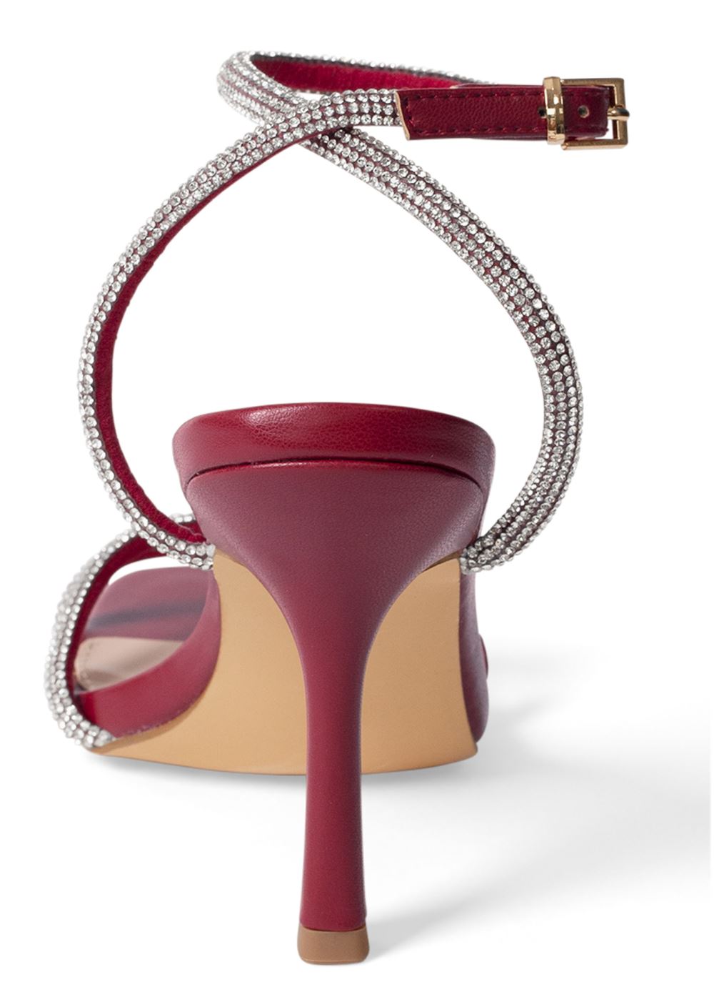Venus Embellished Twist Heels in Red