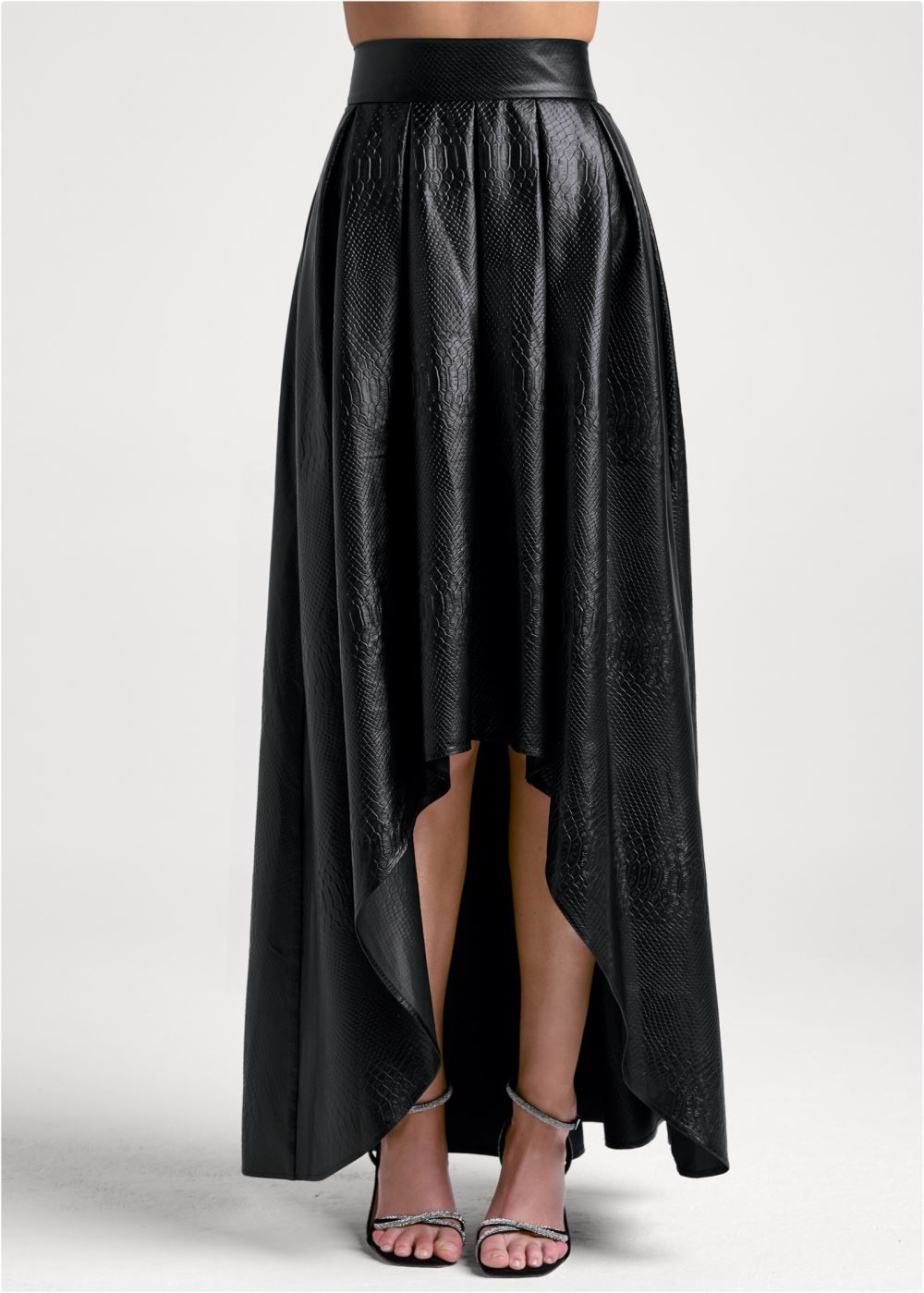 Venus Black FAUX LEATHER BALLROOM SKIRT