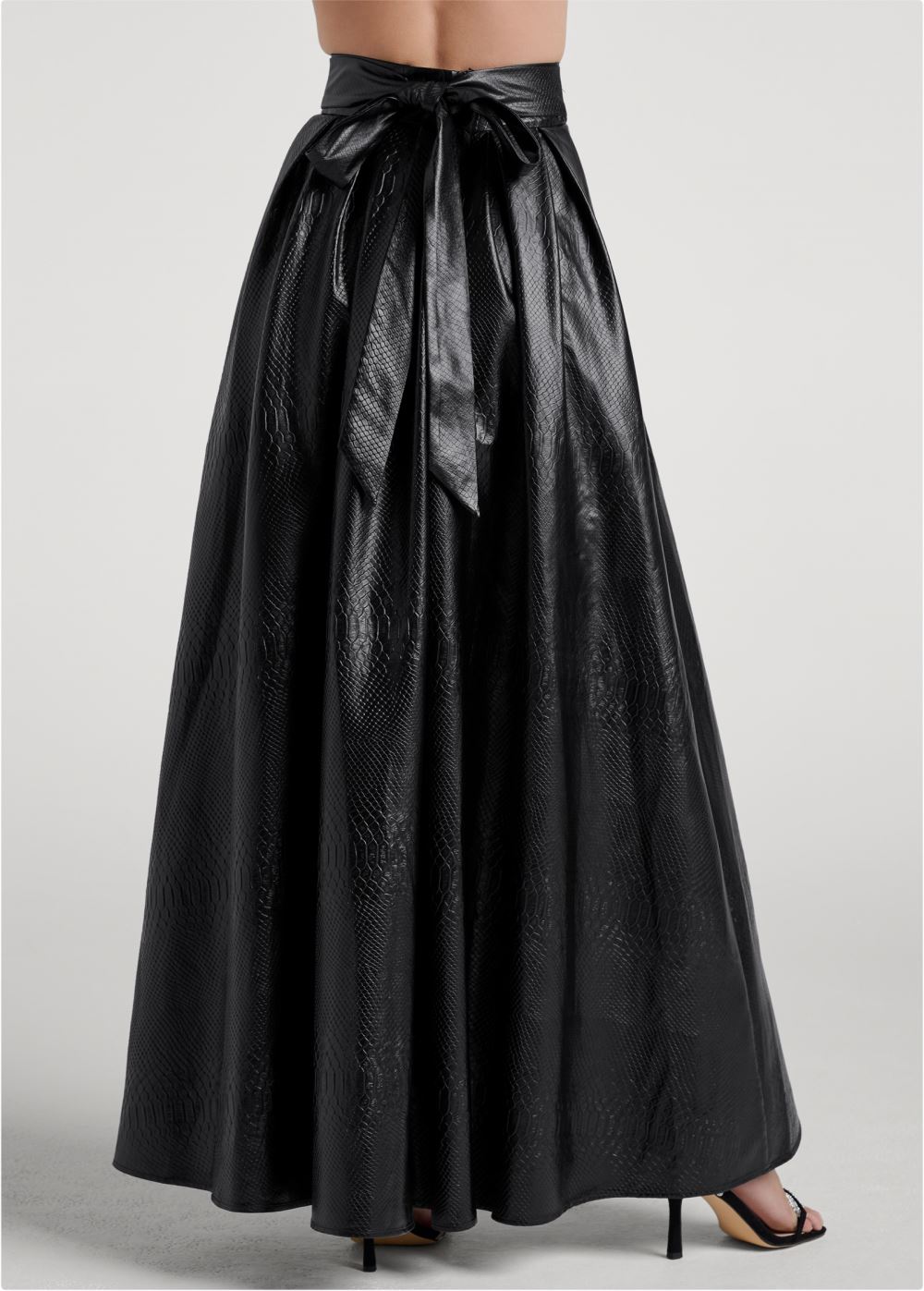 Venus Black FAUX LEATHER BALLROOM SKIRT
