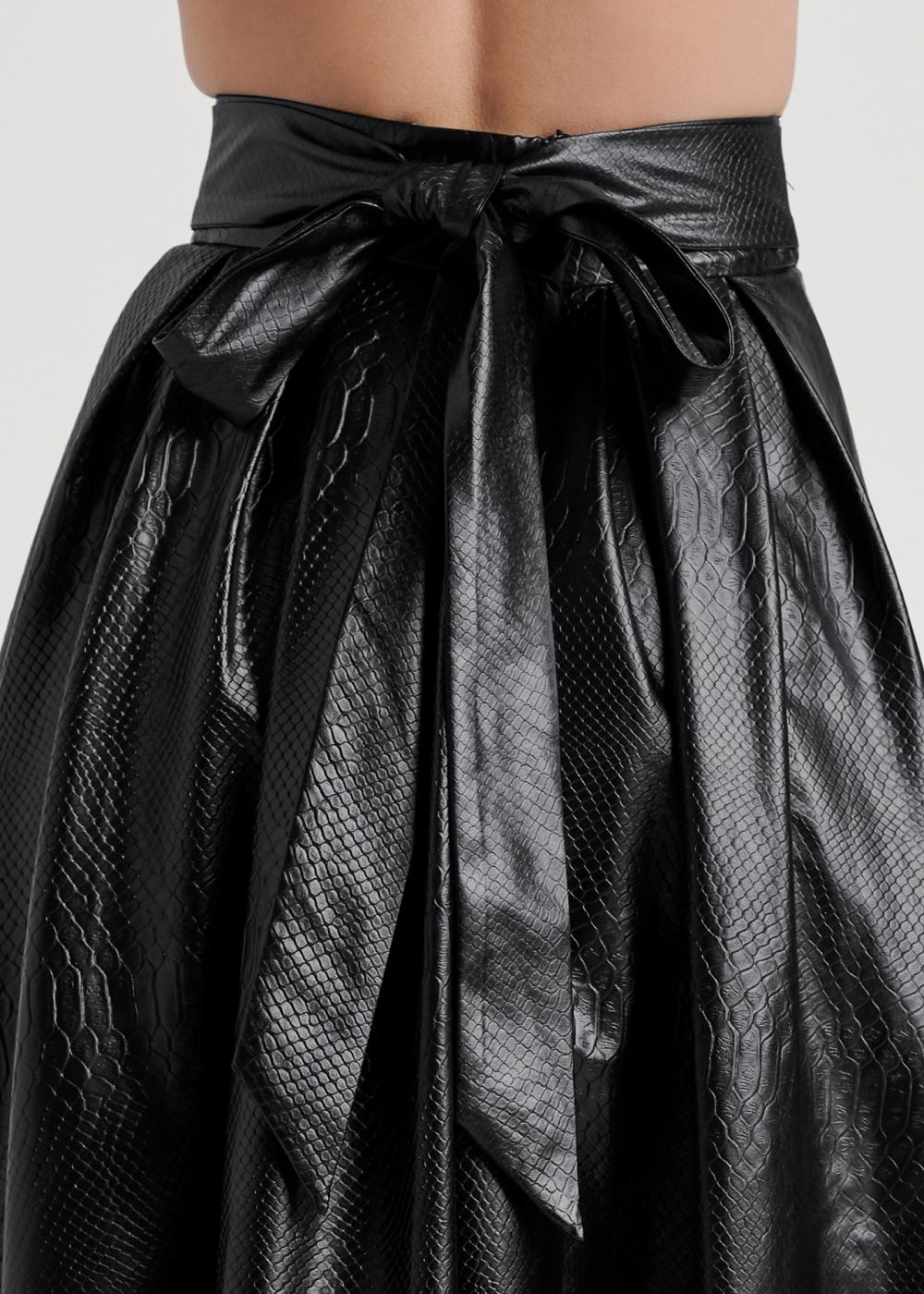 Venus Black FAUX LEATHER BALLROOM SKIRT