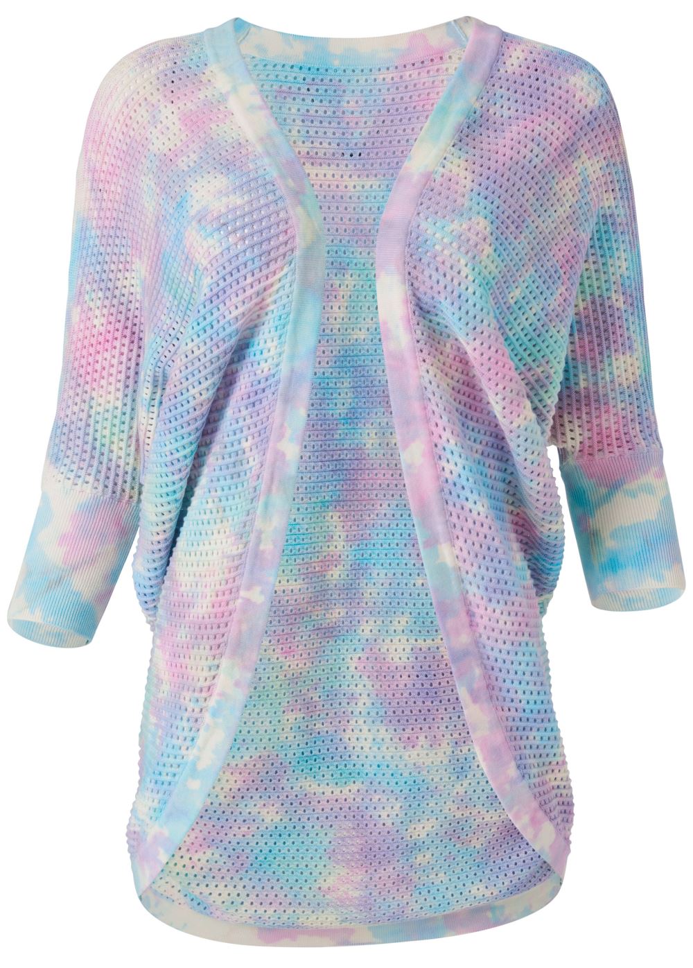 Venus VENUS | Tie-Dye Cocoon Cardigan in Pink Multi