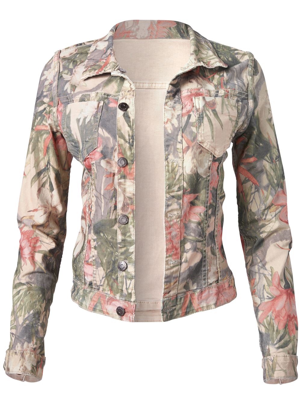 Venus Reversible Denim Jacket in Tan Multi