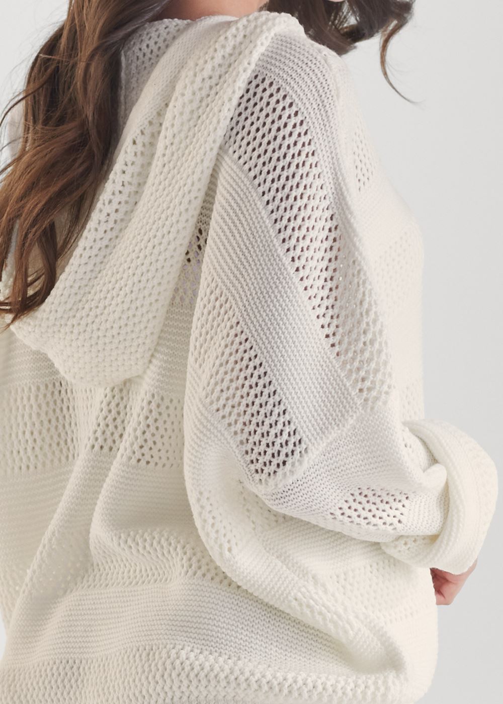 Venus Striped Knit Short Set in Off White